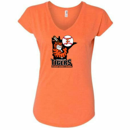 Farmington Cooperstown - Women's Vinyl V-Neck Tee Shirt (6750VL) - Image 3