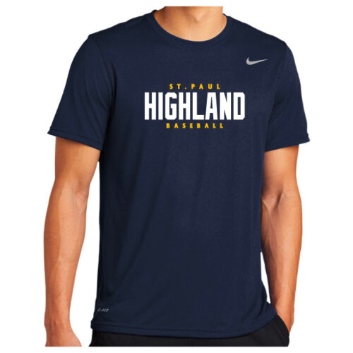 Highland Baseball - Navy Printed Nike Tee (727982)