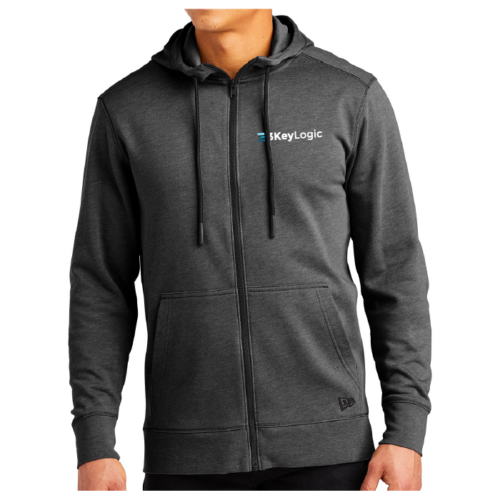 3KeyLogic - Embroidered New Era® Tri-Blend Fleece Full-Zip Hoodie (NEA511) - Image 2