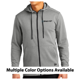 3KeyLogic - Embroidered New Era® Tri-Blend Fleece Full-Zip Hoodie (NEA511)