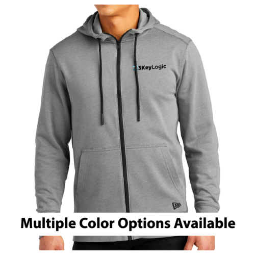 3KeyLogic - Embroidered New Era® Tri-Blend Fleece Full-Zip Hoodie (NEA511)