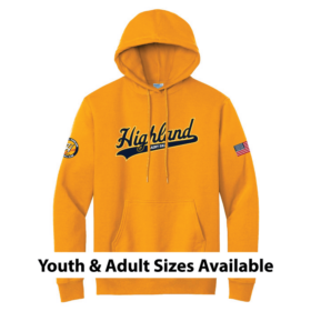 Highland Softball - Printed Gold Pullover Hoodie (PC90H)