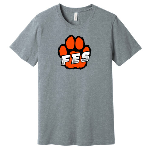 Farmington Elementary School - Athletic Heather Short Sleeve Printed Tee (BC3001) - Image 2