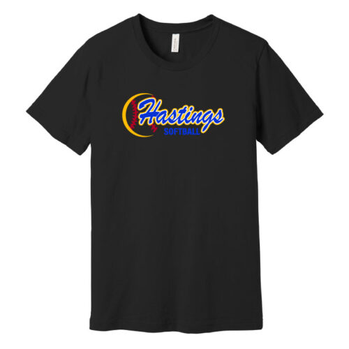 Hastings Raiders Softball - Black Short Sleeve Printed Tee (BC3001)