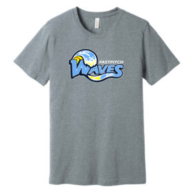 Waves Fastpitch - Athletic Heather Short Sleeve Printed Tee (BC3001)
