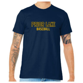 Prior Lake Baseball - Navy Printed Cotton Tee Shirt (3001)