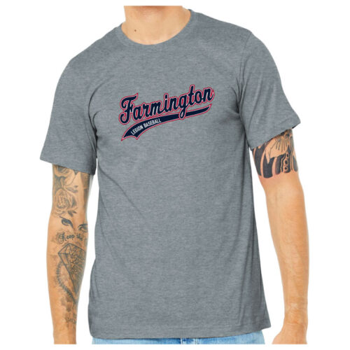 Farmington Legion Baseball - Athletic Heather Short Sleeve Printed Tee (BC3001)