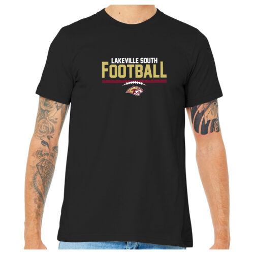 Lakeville South Football - Black Short Sleeve Printed Tee (BC3001)