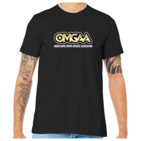 OMGAA Baseball - Black Short Sleeve Printed Tee (BC3001)