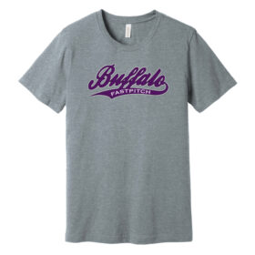 Buffalo Fastpitch - Athletic Heather Short Sleeve Printed Tee (BC3001CVC)