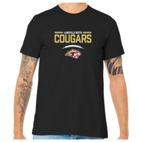 Lakeville South Football - Black Short Sleeve Printed Tee (BC3001)