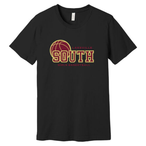 Lakeville South Girls Travel Basketball - Black Short Sleeve Printed Tee (BC3001)