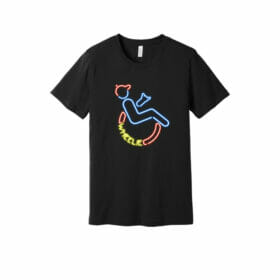 Wheelie - Short Sleeve Neon Sign Printed Tee (BC3001CVC)