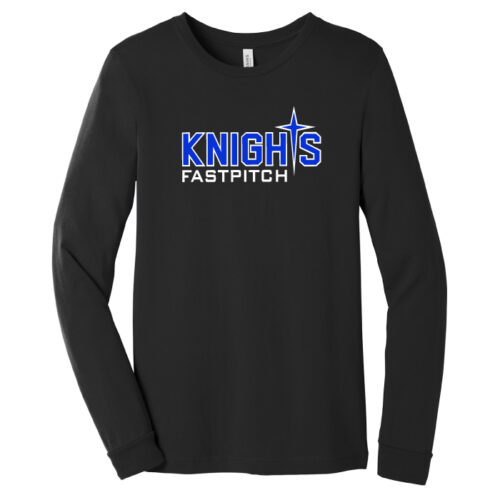 Knights Fastpitch - Black Longsleeve Printed Tee (BC3501)