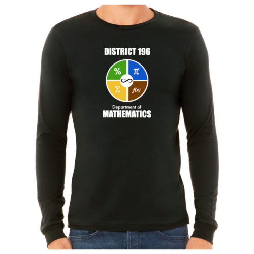 District 196 Department of Mathematics - Black Longsleeve Printed Tee (BC3501)
