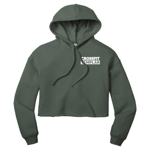 Crossfit Templar - Embroidered Women’s Sponge Fleece Cropped Fleece Hoodie (BC7502) - Image 3