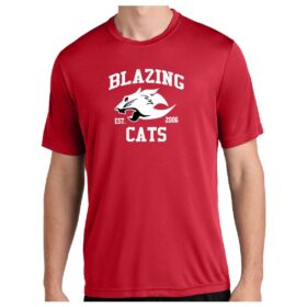 Blazing Cats - Red Printed Performance Tee (ST350)