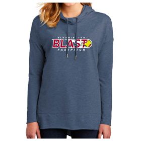 Bloomington Blast Fastpitch - Washed Indigo Printed Women’s Featherweight French Terry ™ Hoodie (DT671)