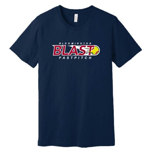 Bloomington Blast Fastpitch - Navy Short Sleeve Printed Tee (BC3001)