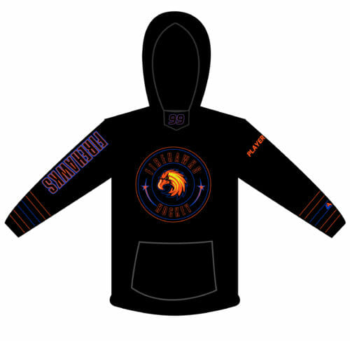 Firehawks Hockey - BLACK Full-Dye Hoodie
