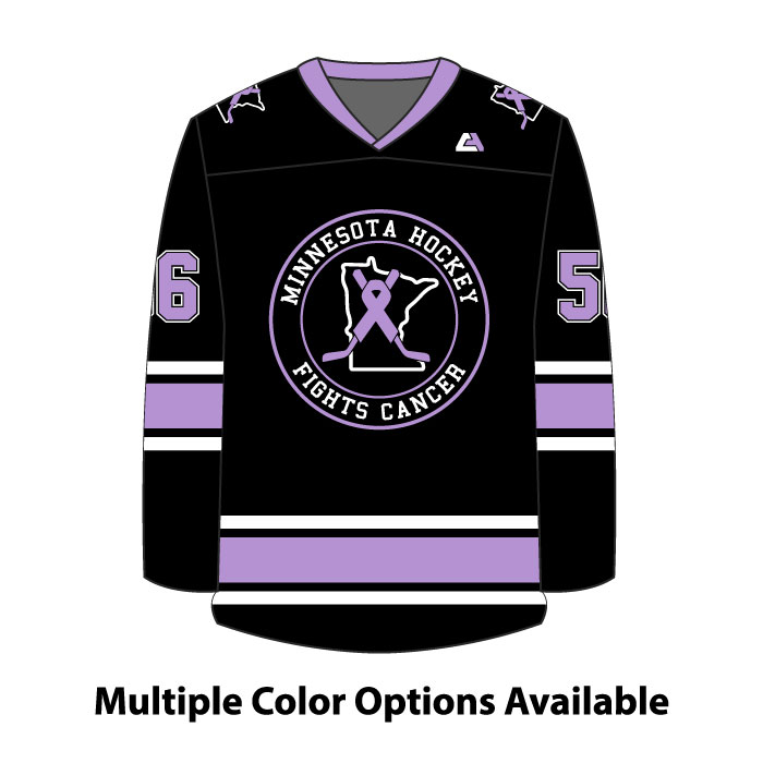 Custom Hockey Jersey Black Purple-White