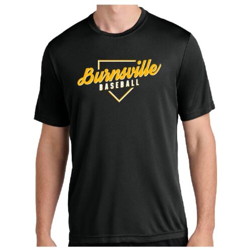 Burnsville Baseball Coaches - Black Printed Performance Tee (ST350)