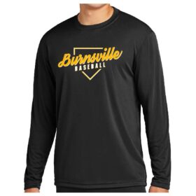 Burnsville Baseball Coaches - Black Longsleeve Printed Performance Tee (ST350LS)