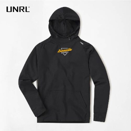 Burnsville Baseball Coaches - Black Embroidered UNRL Crossover Hoodie II