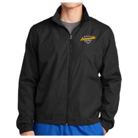Burnsville Baseball Coaches - Black Embroidered Full-Zip Wind Jacket (JST70)