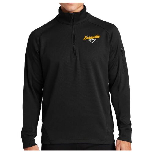 Burnsville Baseball Coaches – Black 1/4 Zip Fleece Jacket (F247)