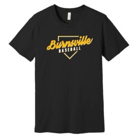 Burnsville Baseball - Black Short Sleeve Printed Tee (BC3001)