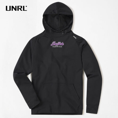 Buffalo Fastpitch - Black Embroidered UNRL Crossover Hoodie II