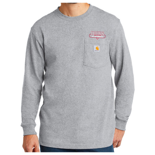 Dicks Valley Service - Embroidered Carhartt ® Workwear Pocket Long Sleeve T-Shirt (CTK126) - Image 4