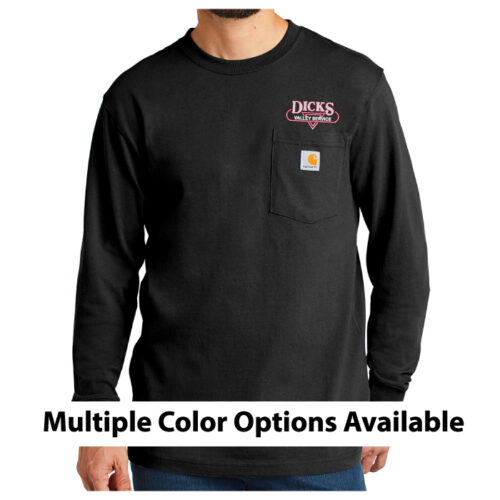 Dicks Valley Service - Embroidered Carhartt ® Workwear Pocket Long Sleeve T-Shirt (CTK126)