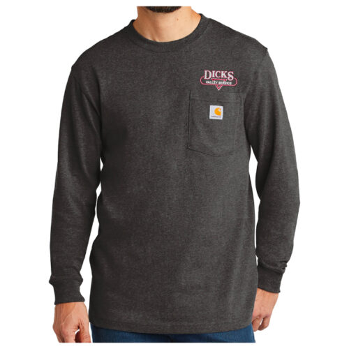 Dicks Valley Service - Embroidered Carhartt ® Workwear Pocket Long Sleeve T-Shirt (CTK126) - Image 3