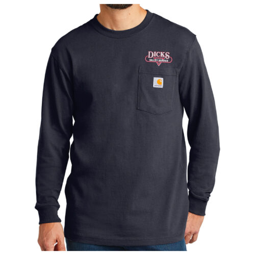 Dicks Valley Service - Embroidered Carhartt ® Workwear Pocket Long Sleeve T-Shirt (CTK126) - Image 2