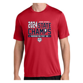 Farmington Legion Baseball - State Champs True Red Printed Performance Tee (ST350)