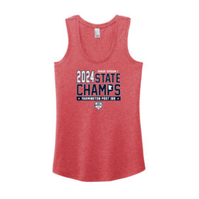 Farmington Legion Baseball - State Champs Red Frost Printed Women’s Perfect Tri Racerback Tank (DM138L)