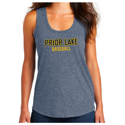 Prior Lake Baseball - Navy Frost Printed Women’s Perfect Tri Racerback Tank (DM138L)