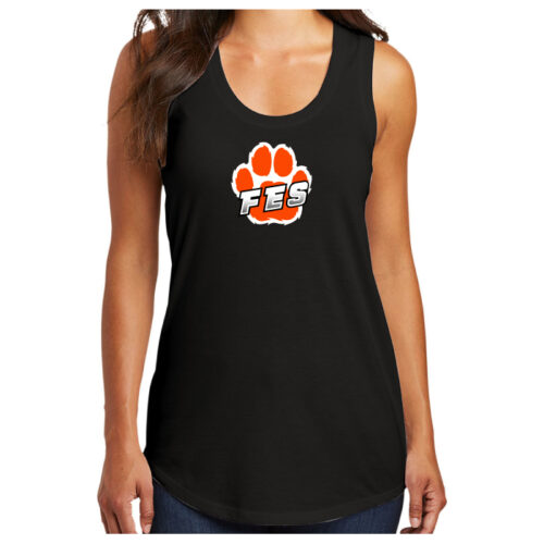 Farmington Elementary School - Black Printed Women’s Perfect Tri Racerback Tank (DM138L) - Image 2