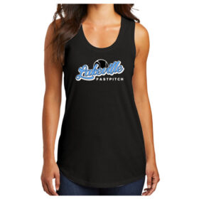 Lakeville Fastpitch - Black Printed Women’s Perfect Tri Racerback Tank (DM138L)