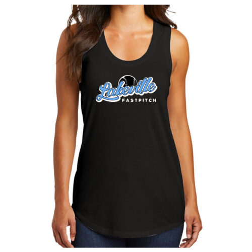 Lakeville Fastpitch - Black Printed Women’s Perfect Tri Racerback Tank (DM138L)