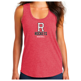 Richfield Rockets Baseball - Red Printed Women’s Perfect Tri Racerback Tank (DM138L)