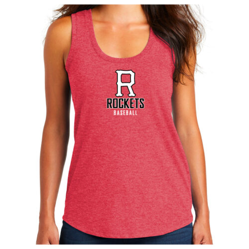 Richfield Rockets Baseball - Red Printed Women’s Perfect Tri Racerback Tank (DM138L)