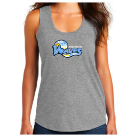 Waves Fastpitch - Grey Frost Printed Women’s Perfect Tri Racerback Tank (DM138L)