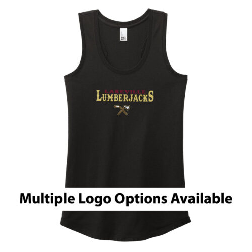 Lakeville Lumberjacks -  Black Printed Women’s Perfect Tri Racerback Tank (DM138L)