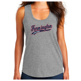 Farmington Legion Baseball - Grey Frost Printed Women’s Perfect Tri Racerback Tank (DM138L)
