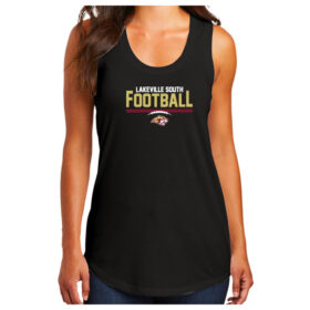 Lakeville South Football -  Black Printed Women’s Perfect Tri Racerback Tank (DM138L)