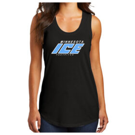 MN ICE - Black Printed Women’s Perfect Tri Racerback Tank (DM138L)