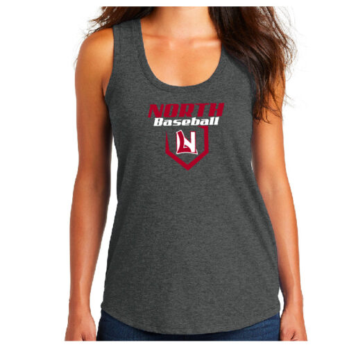 Lakeville North Baseball -  Black Frost Printed Women’s Perfect Tri Racerback Tank (DM138L)